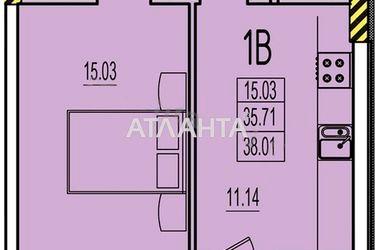 1-комнатная квартира по адресу ул. Строительная (площадь 40,0 м2) - Atlanta.ua - фото 17