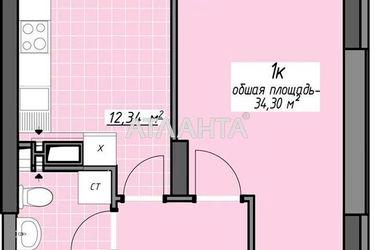 1-room apartment apartment by the address st. Glushko ak pr Dimitrova pr (area 34,3 m2) - Atlanta.ua - photo 5