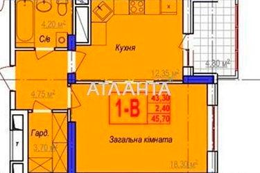 1-room apartment apartment by the address st. Geroev Krut Tereshkovoy (area 45,4 m2) - Atlanta.ua - photo 10