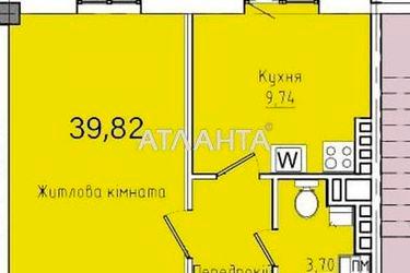 1-кімнатна квартира за адресою вул. Космонавтів (площа 41,0 м2) - Atlanta.ua - фото 9