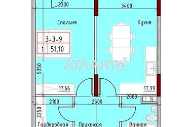 1-room apartment apartment by the address st. Mayachnyy per (area 52,8 m2) - Atlanta.ua - photo 8