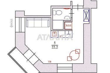 1-room apartment apartment by the address st. Shmidta leyt (area 22,2 m2) - Atlanta.ua - photo 18