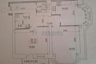 2-кімнатна квартира за адресою вул. Литвака Бориса (площа 74,5 м²) - фото 34 2-кімнатна квартира за адресою вул. Литвака Бориса (площа 74,5 м²) - Atlanta.ua - фото 34