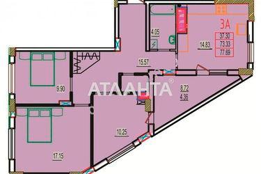 1-комнатная квартира по адресу ул. Строительная (площадь 78,0 м2) - Atlanta.ua - фото 7