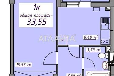 1-room apartment apartment by the address st. Massiv 10 (area 33,0 m2) - Atlanta.ua - photo 13