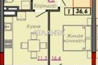 1-комнатная квартира по адресу Компасный пер. (площадь 37,0 м2) - Atlanta.ua - фото 14