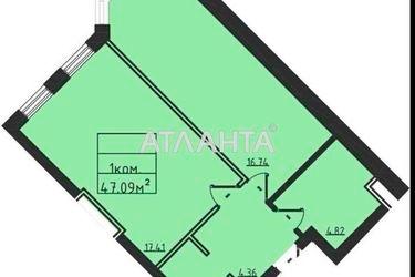 2-комнатная квартира по адресу ул. Дача ковалевского (площадь 47,6 м2) - Atlanta.ua - фото 14