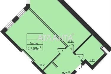 2-rooms apartment apartment by the address st. Dacha Kovalevskogo Amundsena (area 47,6 m²) - photo 9 2-rooms apartment apartment by the address st. Dacha Kovalevskogo Amundsena (area 47,6 m²) - Atlanta.ua - photo 9