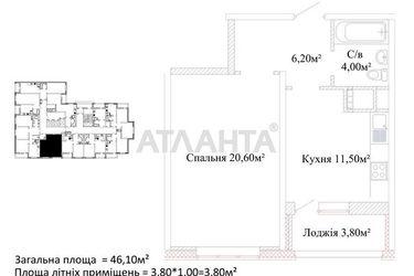 1-room apartment apartment by the address st. Varnenskaya (area 46,1 m2) - Atlanta.ua - photo 9