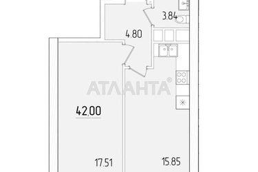 1-комнатная квартира по адресу ул. Краснова (площадь 42,0 м2) - Atlanta.ua - фото 9