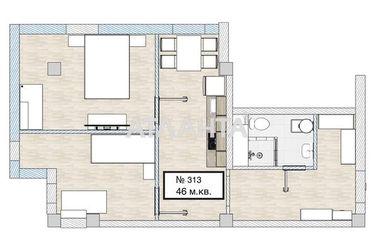 2-rooms apartment apartment by the address st. Tsvetaeva gen (area 46,0 m2) - Atlanta.ua - photo 17