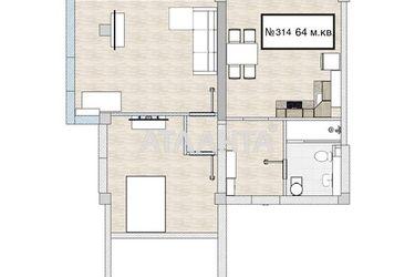 2-rooms apartment apartment by the address st. Tsvetaeva gen (area 64,0 m2) - Atlanta.ua - photo 20