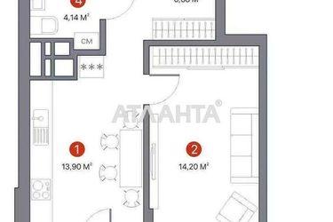 1-room apartment apartment by the address st. Oleksandra Olesya (area 40,8 m2) - Atlanta.ua - photo 7