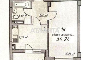1-комнатная квартира по адресу ул. Массив 10 (площадь 34,2 м2) - Atlanta.ua - фото 12