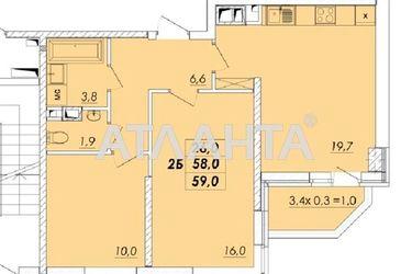 2-rooms apartment apartment by the address st. Ovidiopolskaya dor (area 59,0 m2) - Atlanta.ua - photo 9