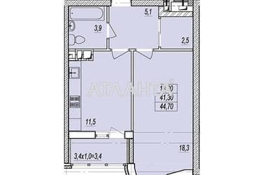 1-room apartment apartment by the address st. Prokhorovskaya Khvorostina (area 44,7 m²) - photo 32 1-room apartment apartment by the address st. Prokhorovskaya Khvorostina (area 44,7 m²) - Atlanta.ua - photo 32