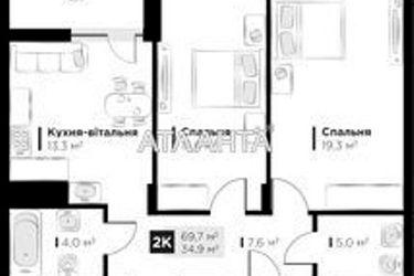 2-rooms apartment apartment by the address st. Geroev Maydana (area 69,7 m2) - Atlanta.ua - photo 35