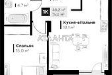 1-комнатная квартира по адресу ул. Героев Майдана (площадь 48,2 м2) - Atlanta.ua - фото 25