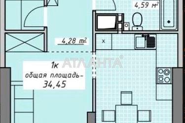 1-room apartment apartment by the address st. Kurortnyy pr (area 34,3 m2) - Atlanta.ua - photo 7