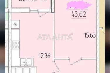 1-комнатная квартира по адресу ул. Краснова (площадь 43,6 м2) - Atlanta.ua - фото 9