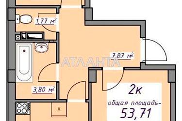 2-комнатная квартира по адресу ул. Массив 10 (площадь 53,7 м2) - Atlanta.ua - фото 13