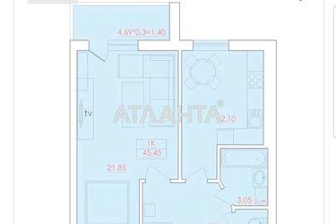 1-комнатная квартира по адресу ул. Черноморская (площадь 46,0 м2) - Atlanta.ua - фото 12