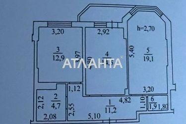 2-rooms apartment apartment by the address st. Ovidiopolskaya dor (area 65,5 m2) - Atlanta.ua - photo 17