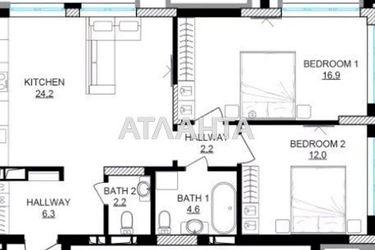 2-rooms apartment apartment by the address st. Naberezhno Rybalskaya (area 69,0 m2) - Atlanta.ua - photo 15