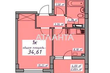 1-комнатная квартира по адресу ул. Массив 10 (площадь 34,6 м2) - Atlanta.ua - фото 14