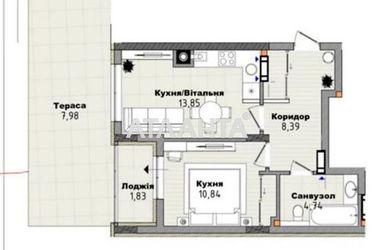 1-room apartment apartment by the address st. Truskavetskaya ul (area 39,6 m2) - Atlanta.ua - photo 3