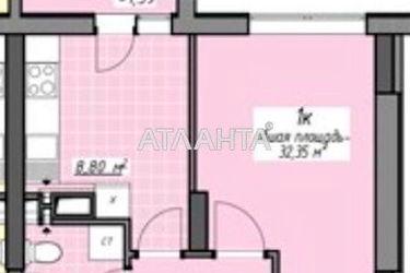 1-room apartment apartment by the address st. Glushko ak pr Dimitrova pr (area 32,0 m2) - Atlanta.ua - photo 9