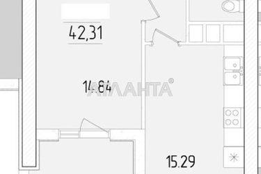 1-кімнатна квартира за адресою вул. Краснова (площа 41,0 м2) - Atlanta.ua - фото 9