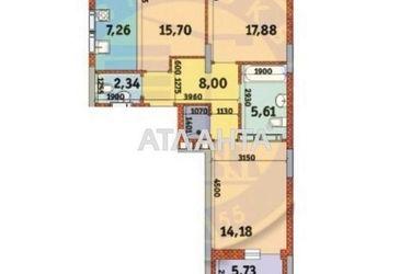3-rooms apartment apartment by the address st. Kvitki Tsisik (area 76,1 m2) - Atlanta.ua - photo 36