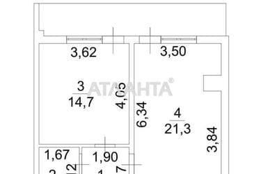 1-room apartment apartment by the address st. Arkadiyskoe plato Gagarinskoe plato (area 49 m²) - photo 34 1-room apartment apartment by the address st. Arkadiyskoe plato Gagarinskoe plato (area 49 m²) - Atlanta.ua - photo 34