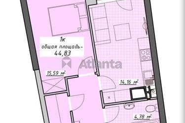 1-комнатная квартира по адресу Курортный пер. (площадь 46,2 м²) - imageAlt 18 1-комнатная квартира по адресу Курортный пер. (площадь 46,2 м²) - Atlanta.ua - imageAlt 18