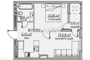 1-room apartment apartment by the address st. Gorodnitskaya ul (area 42,2 m²) - photo 32 1-room apartment apartment by the address st. Gorodnitskaya ul (area 42,2 m²) - Atlanta.ua - photo 32