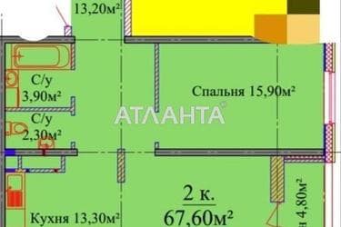 2-кімнатна квартира за адресою вул. Жаботинського (площа 68 м²) - фото 8 2-кімнатна квартира за адресою вул. Жаботинського (площа 68 м²) - Atlanta.ua - фото 8
