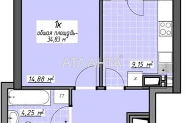 1-кімнатна квартира за адресою Глушко ак. Пр. (площа 34,8 м²) - фото 10 1-кімнатна квартира за адресою Глушко ак. Пр. (площа 34,8 м²) - Atlanta.ua - фото 10