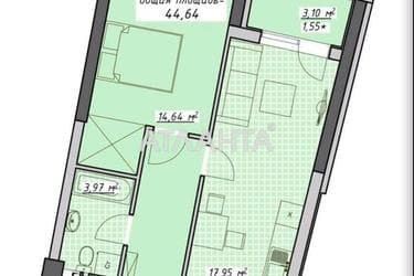 1-комнатная квартира по адресу Курортный пер. (площадь 44,6 м²) - фото 14 1-комнатная квартира по адресу Курортный пер. (площадь 44,6 м²) - Atlanta.ua - фото 14