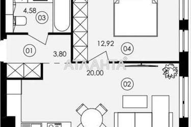 1-комнатная квартира по адресу ул. Героев Майдана (площадь 41 м²) - фото 7 1-комнатная квартира по адресу ул. Героев Майдана (площадь 41 м²) - Atlanta.ua - фото 7