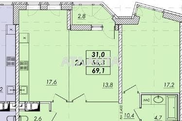 2-кімнатна квартира за адресою вул. Прохорівська (площа 67,5 м²) - фото 14 2-кімнатна квартира за адресою вул. Прохорівська (площа 67,5 м²) - Atlanta.ua - фото 14