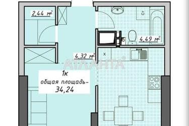 1-комнатная квартира по адресу Курортный пер. (площадь 34,2 м²) - фото 8 1-комнатная квартира по адресу Курортный пер. (площадь 34,2 м²) - Atlanta.ua - фото 8