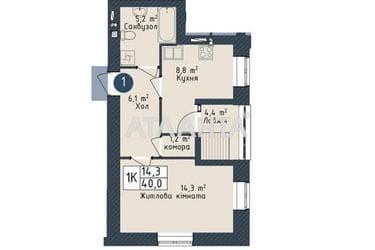 1-кімнатна квартира за адресою вул. Промислова (площа 40 м²) - фото 12 1-кімнатна квартира за адресою вул. Промислова (площа 40 м²) - Atlanta.ua - фото 12