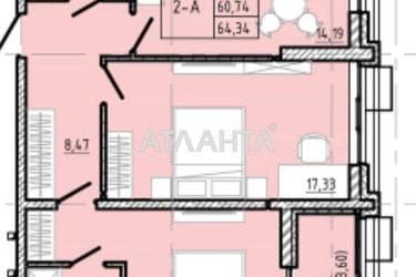 2-комнатная квартира по адресу ул. Франко Ивана (площадь 64,3 м²) - фото 14 2-комнатная квартира по адресу ул. Франко Ивана (площадь 64,3 м²) - Atlanta.ua - фото 14