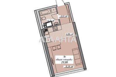 1-room apartment apartment by the address st. Kurortnyy per (area 30 m²) - photo 14 1-room apartment apartment by the address st. Kurortnyy per (area 30 m²) - Atlanta.ua - photo 14