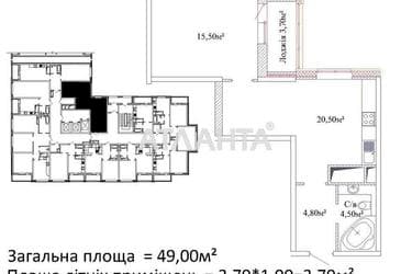 1-комнатная квартира по адресу ул. Варненская (площадь 49 м²) - фото 14 1-комнатная квартира по адресу ул. Варненская (площадь 49 м²) - Atlanta.ua - фото 14