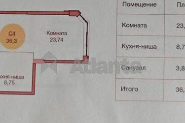 1-кімнатна квартира за адресою вул. Шкільна (площа 36,3 м²) - фото 14 1-кімнатна квартира за адресою вул. Шкільна (площа 36,3 м²) - Atlanta.ua - фото 14