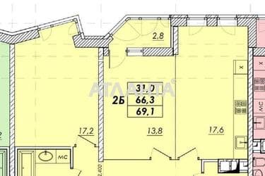 2-кімнатна квартира за адресою вул. Прохорівська (площа 68,1 м²) - фото 13 2-кімнатна квартира за адресою вул. Прохорівська (площа 68,1 м²) - Atlanta.ua - фото 13