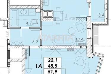 1-кімнатна квартира за адресою вул. Прохорівська (площа 51,9 м²) - фото 10 1-кімнатна квартира за адресою вул. Прохорівська (площа 51,9 м²) - Atlanta.ua - фото 10