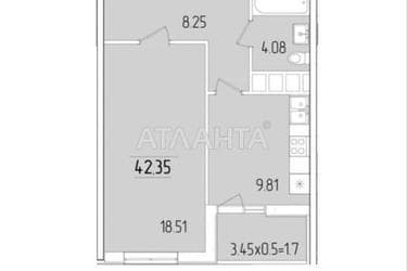 1-room apartment apartment by the address st. Krasnova (area 42,3 m²) - photo 24 1-room apartment apartment by the address st. Krasnova (area 42,3 m²) - Atlanta.ua - photo 24